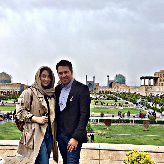 الهام طهموری و همسرش حامد احمدجو